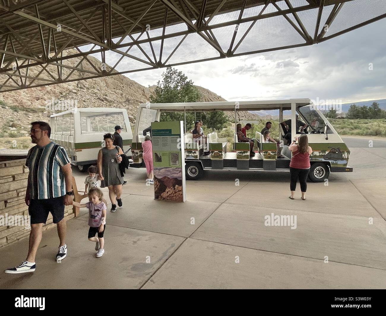 Shuttle at the Dinosaur National Monument in Vernal, Utah, USA