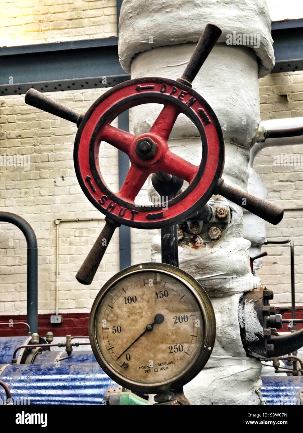 Pipes and valves Stock Photo Alamy