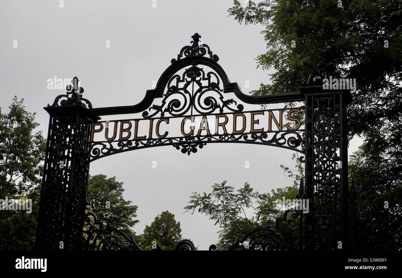 Southeast gate at the Halifax Public Gardens Stock Photo Alamy