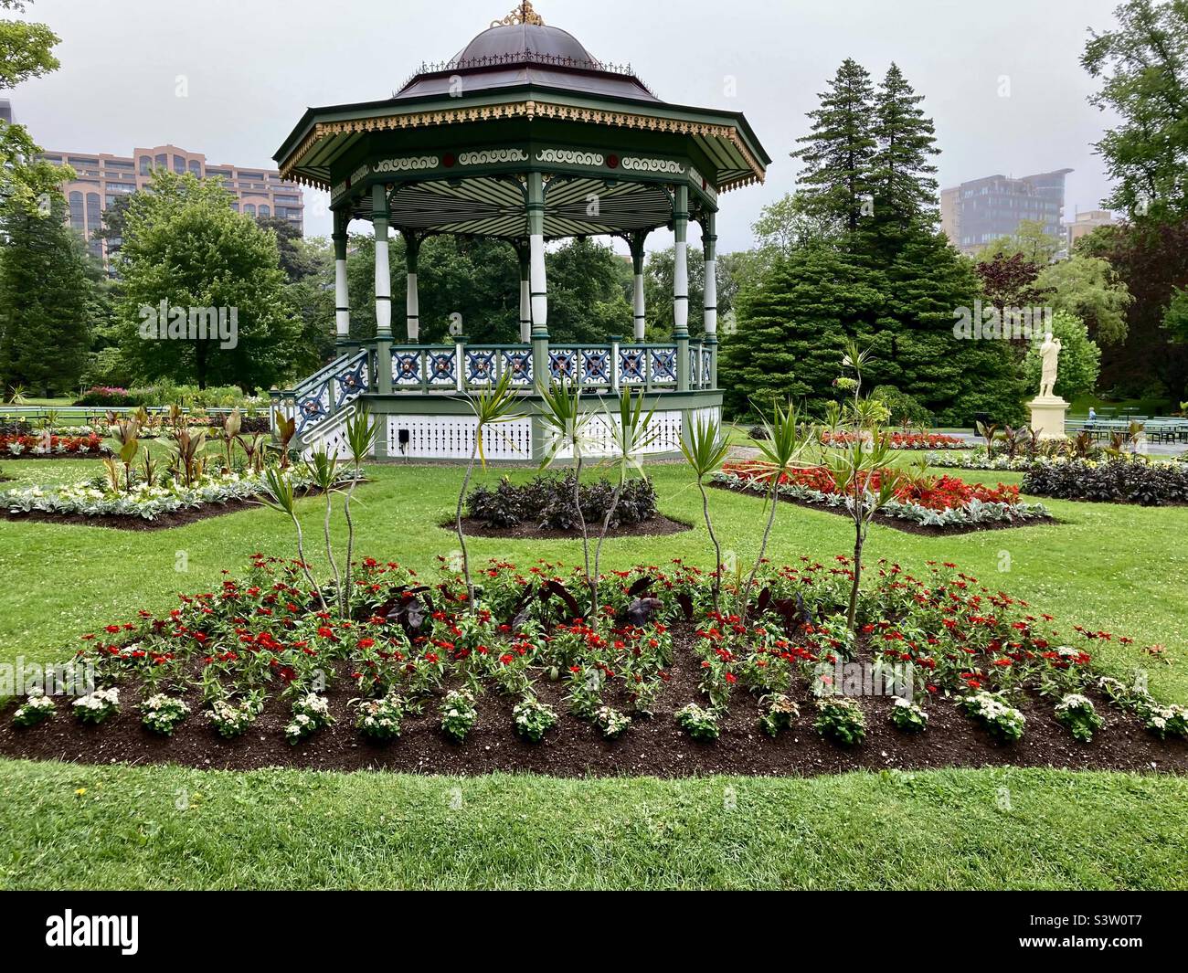The beautiful Halifax Public Gardens with the Victorian Gazebo as it’s Center piece Stock Photo