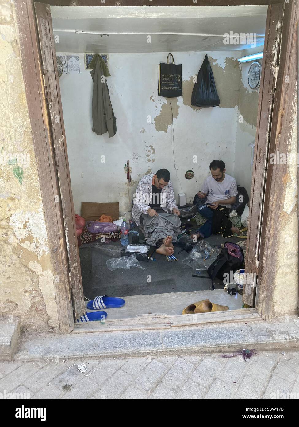 Tailors in Fes El Bali, Fez, Morocco - Smartphone Captured Stock Image