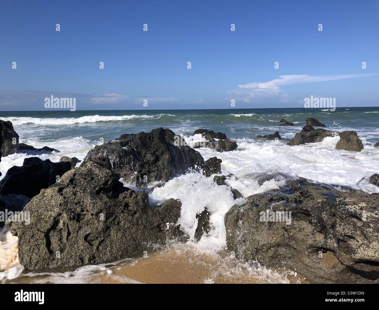 Rugged seaside in northern Brazil. Stock Photo