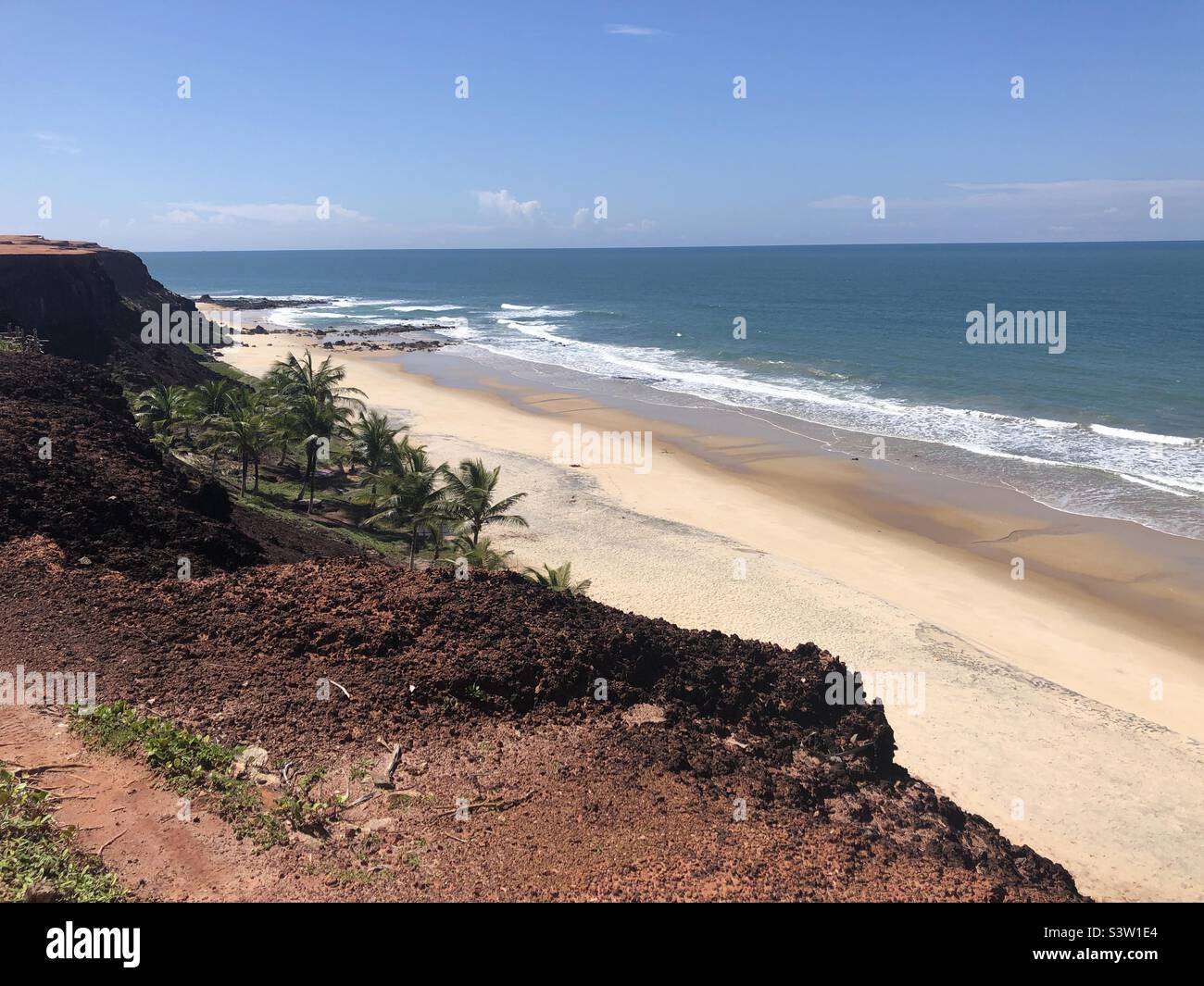 A deserted beach in northern Brazil. Stock Photo