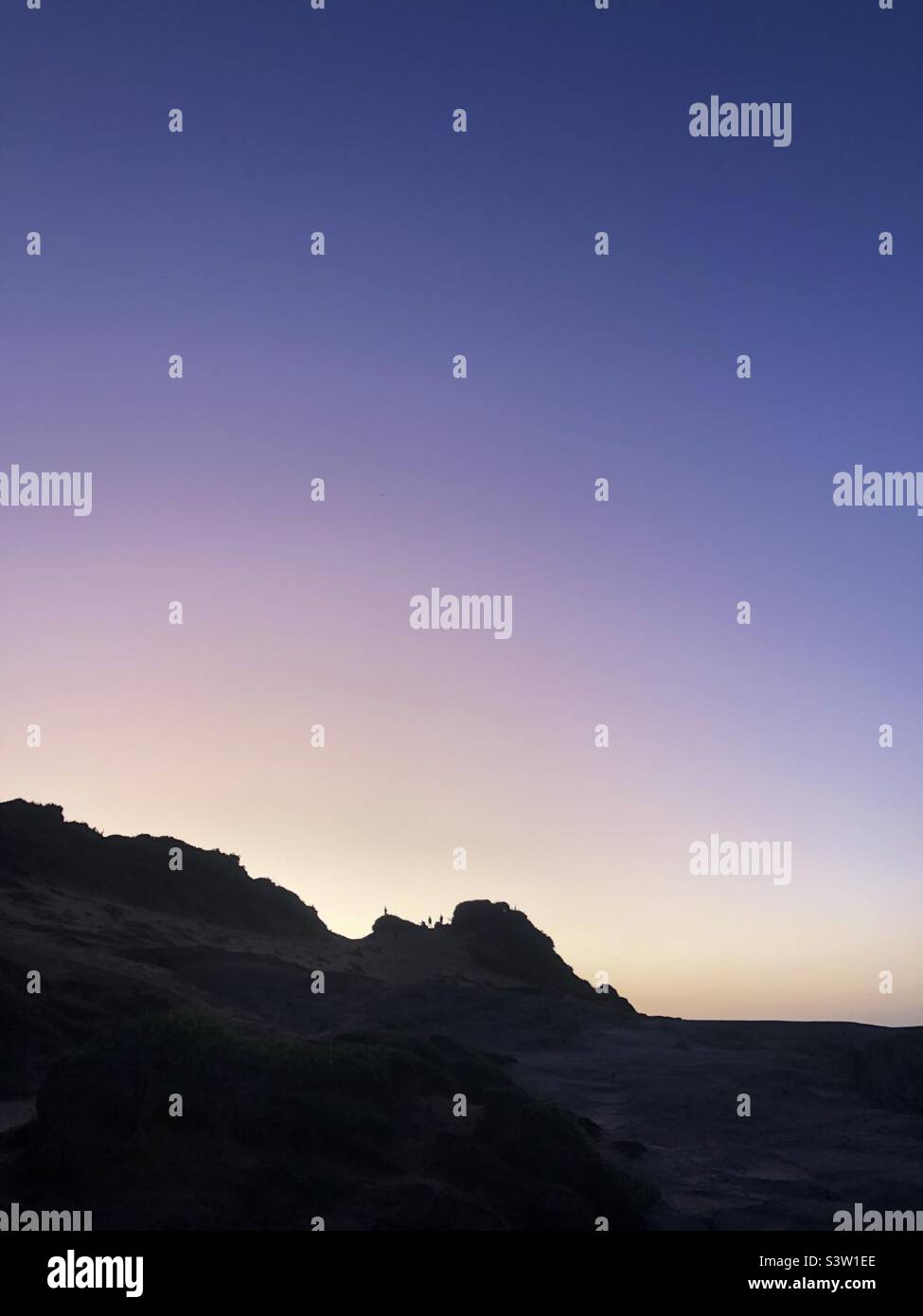 The blue hour - beautiful night sky. Stock Photo