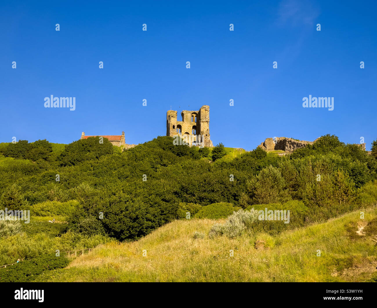 Scarborough Castle, North Yorkshire, UK. - Smartphone Captured Stock Image