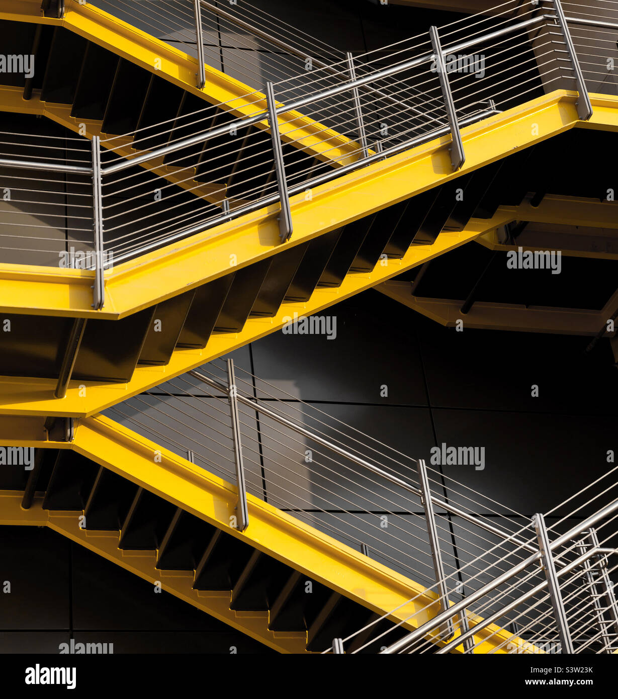 Creative staircase, diagonal lines in modern architecture Stock Photo