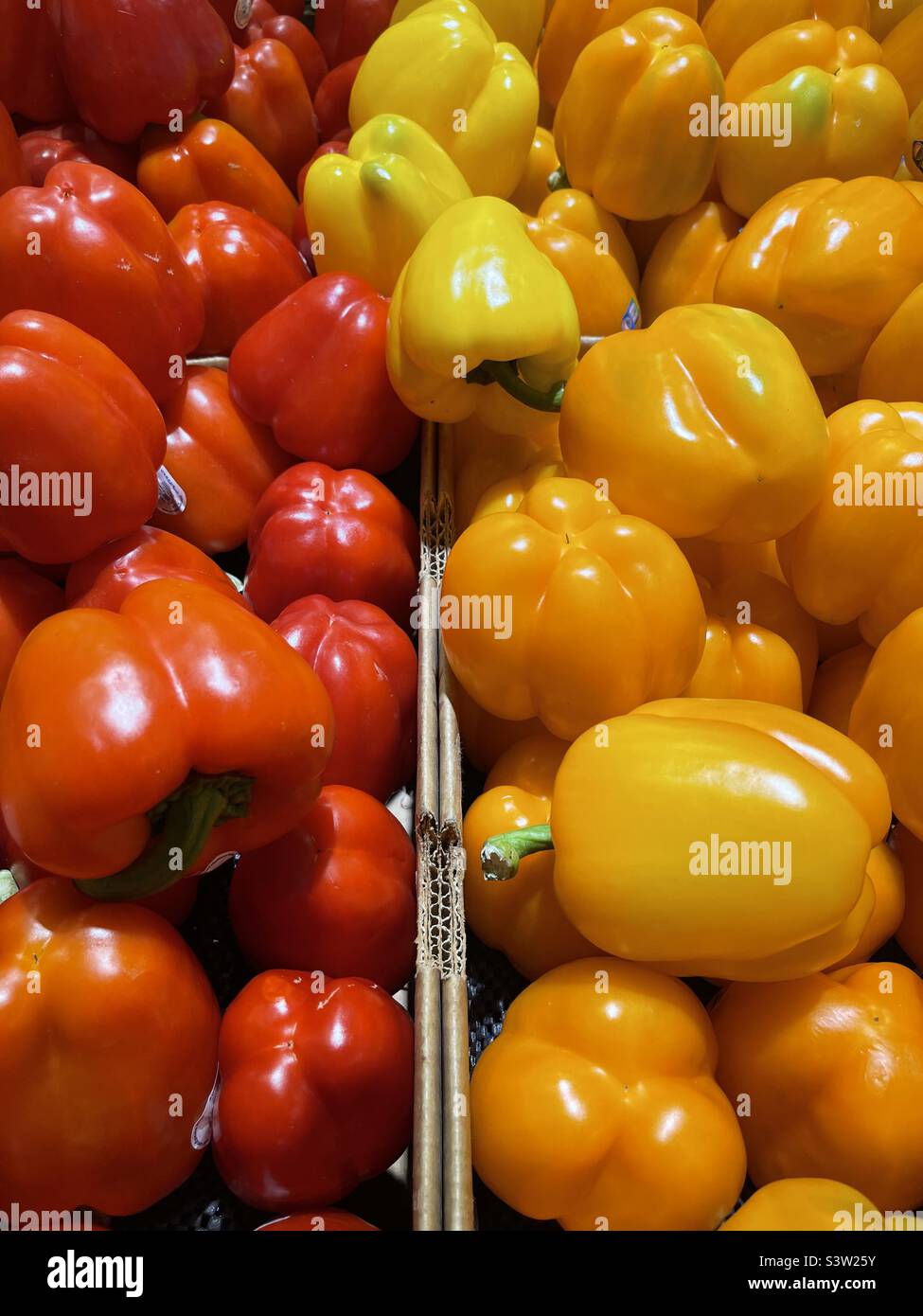 Bright orange and yellow peppers Stock Photo Alamy