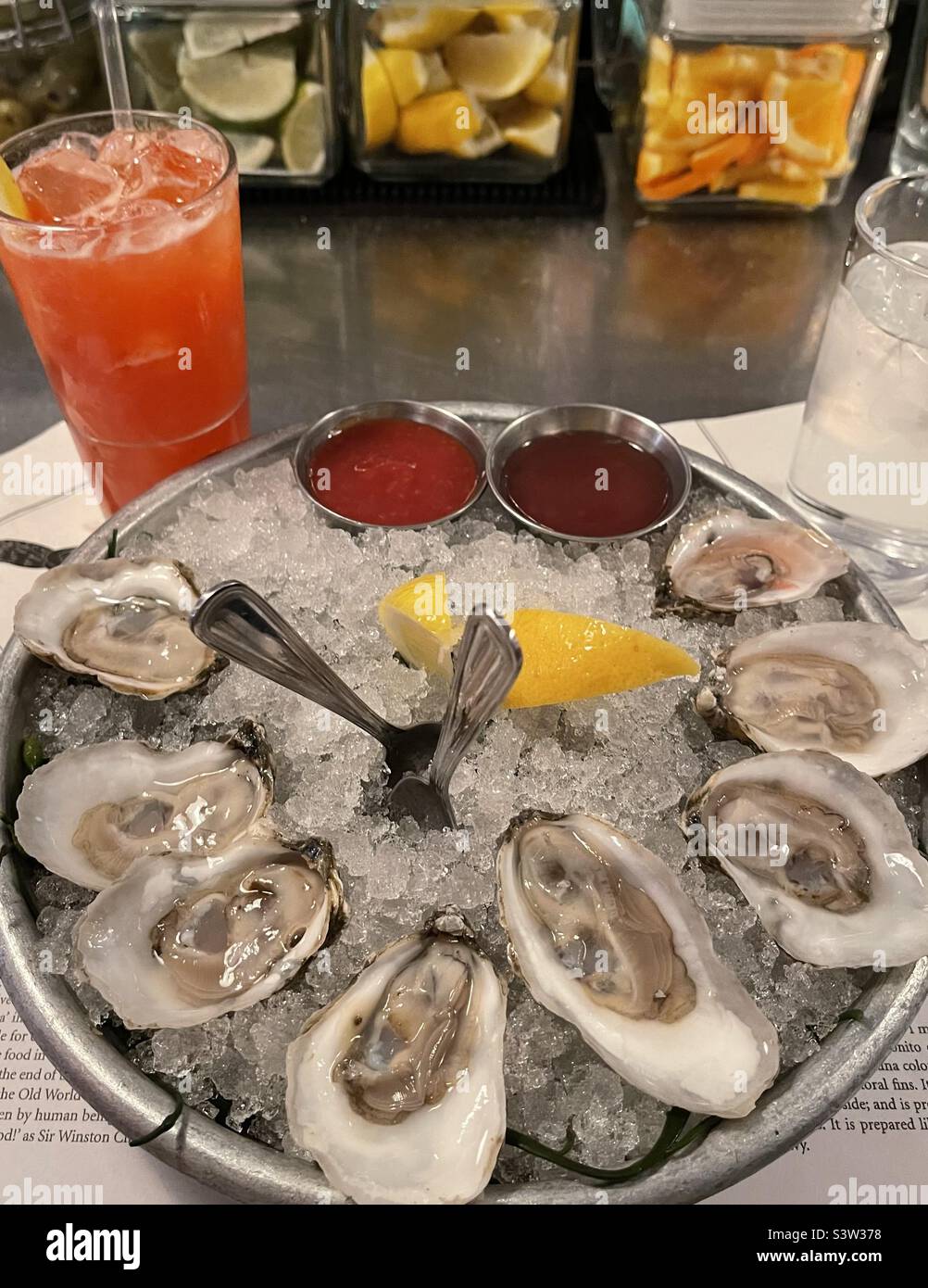 oyster feast - Smartphone Captured Stock Image