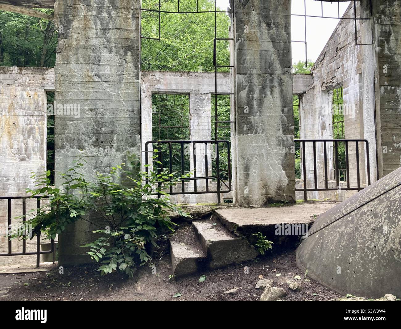 The Carbide Willson Ruins in Gatineau Park. Stock Photo