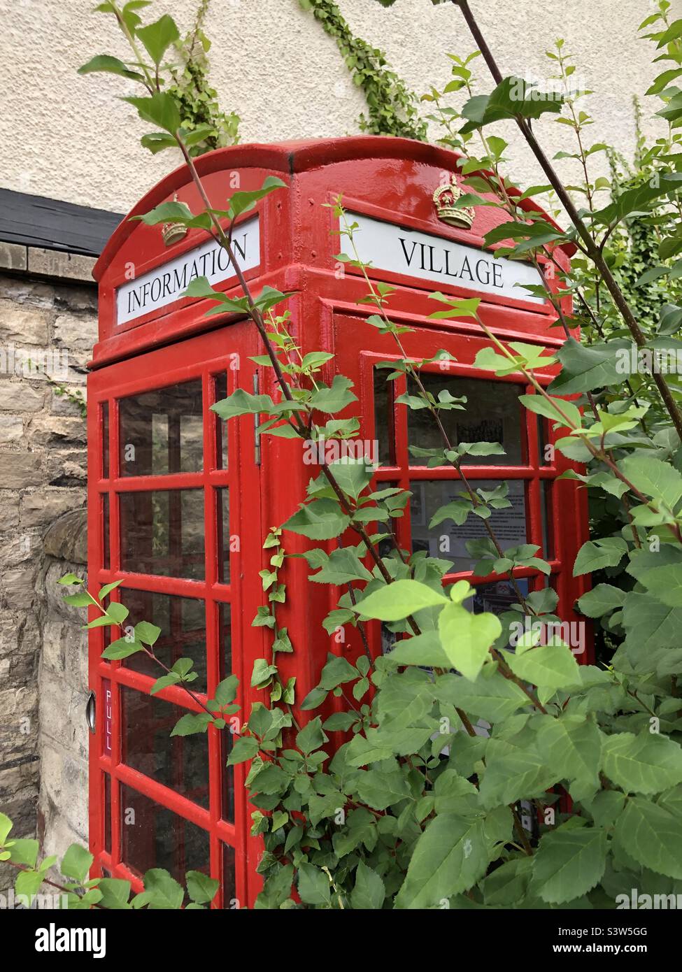 Village phone box - Smartphone Captured Stock Image
