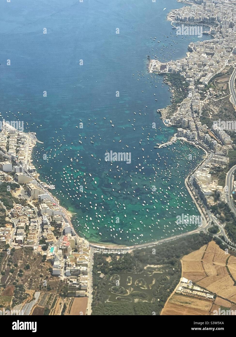 St Paul’s Bay, Malta, aerial view Stock Photo Alamy