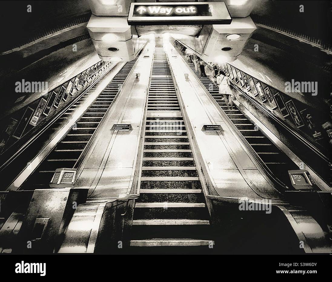 Knightsbridge tube station. - Smartphone Captured Stock Image