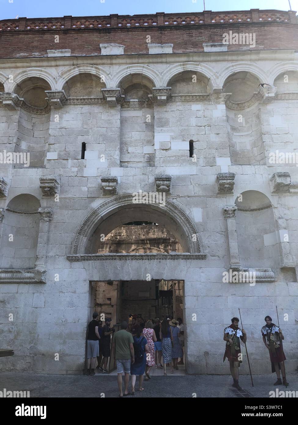 The ancient Roman entrance to Split’s Old town Stock Photo