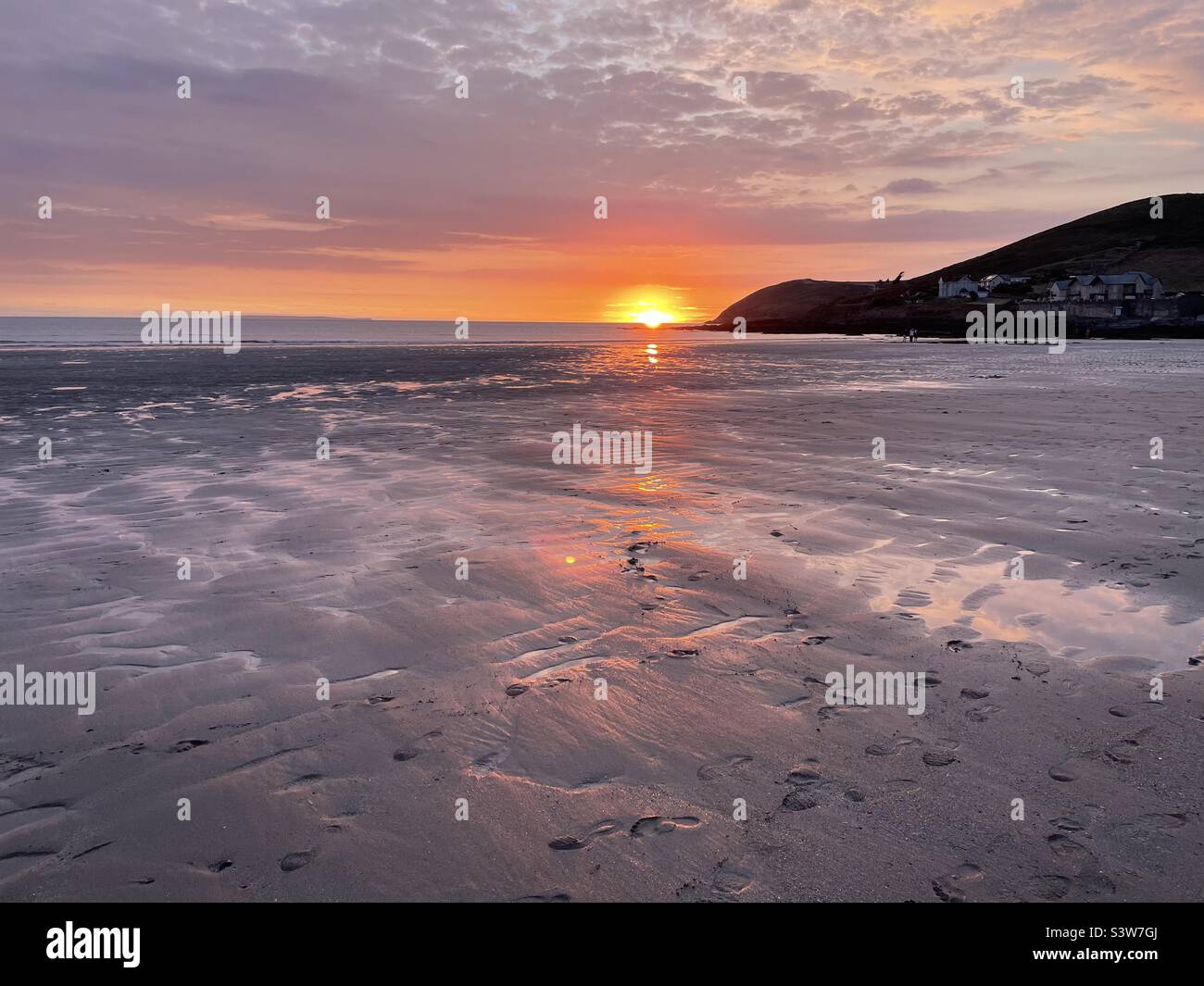 Croyde bay beach hires stock photography