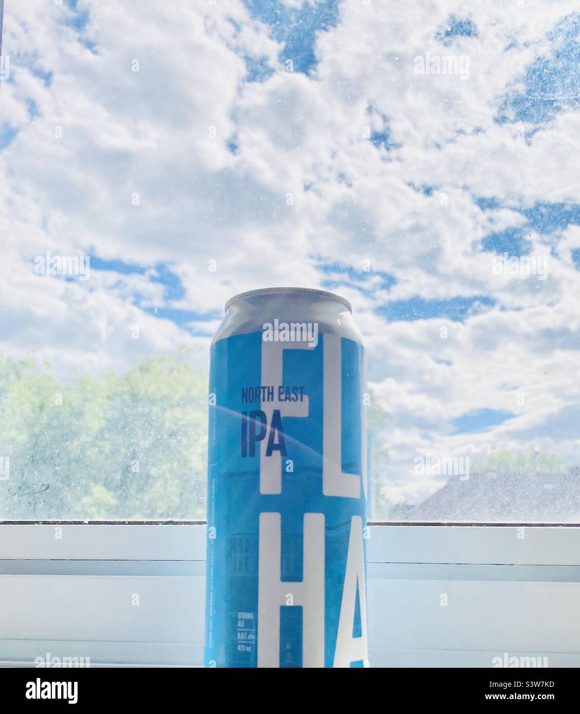 The Northeast IPA by Flora Hall brewery. - Smartphone Captured Stock Image