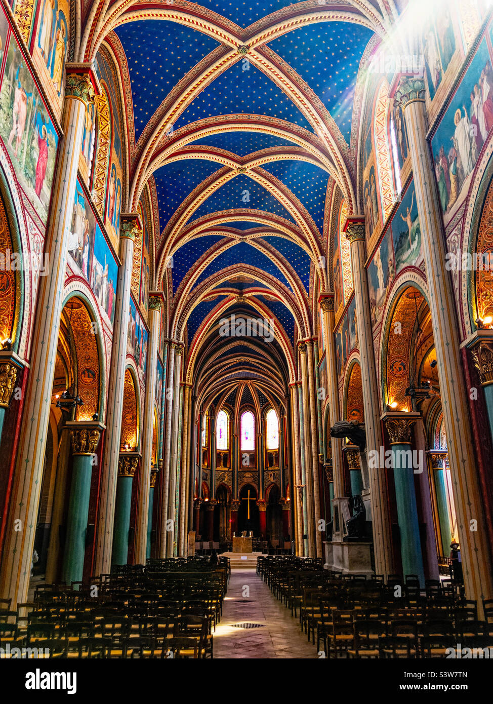 Église Saint-Germain-des-Prés, Paris, France. - Smartphone Captured Stock Image