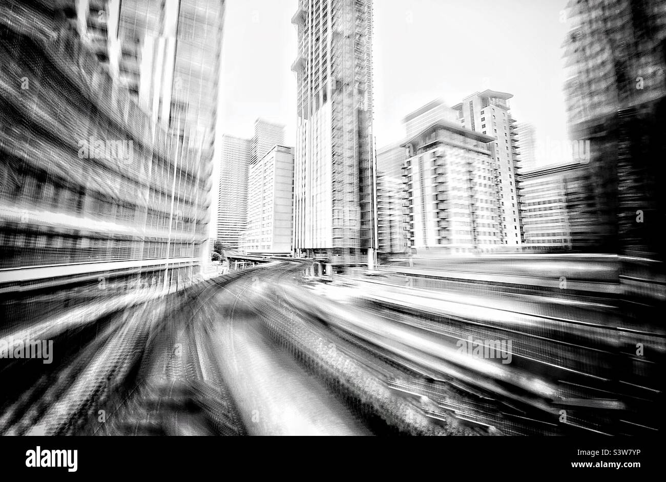 Canary Wharf DLR railway - Smartphone Captured Stock Image