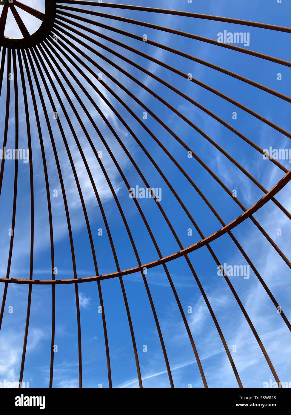 Art Installation „Cage and mirror“ by Jeppe Hein On the Outside of the Arken Museum of modern Art, Denmark - Smartphone Captured Stock Image