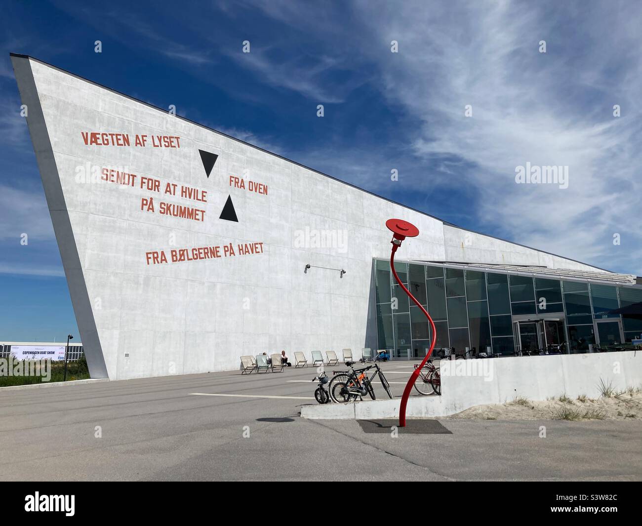 the Facade of the Arken Museum for Moderne Kunst in Denmark - Smartphone Captured Stock Image