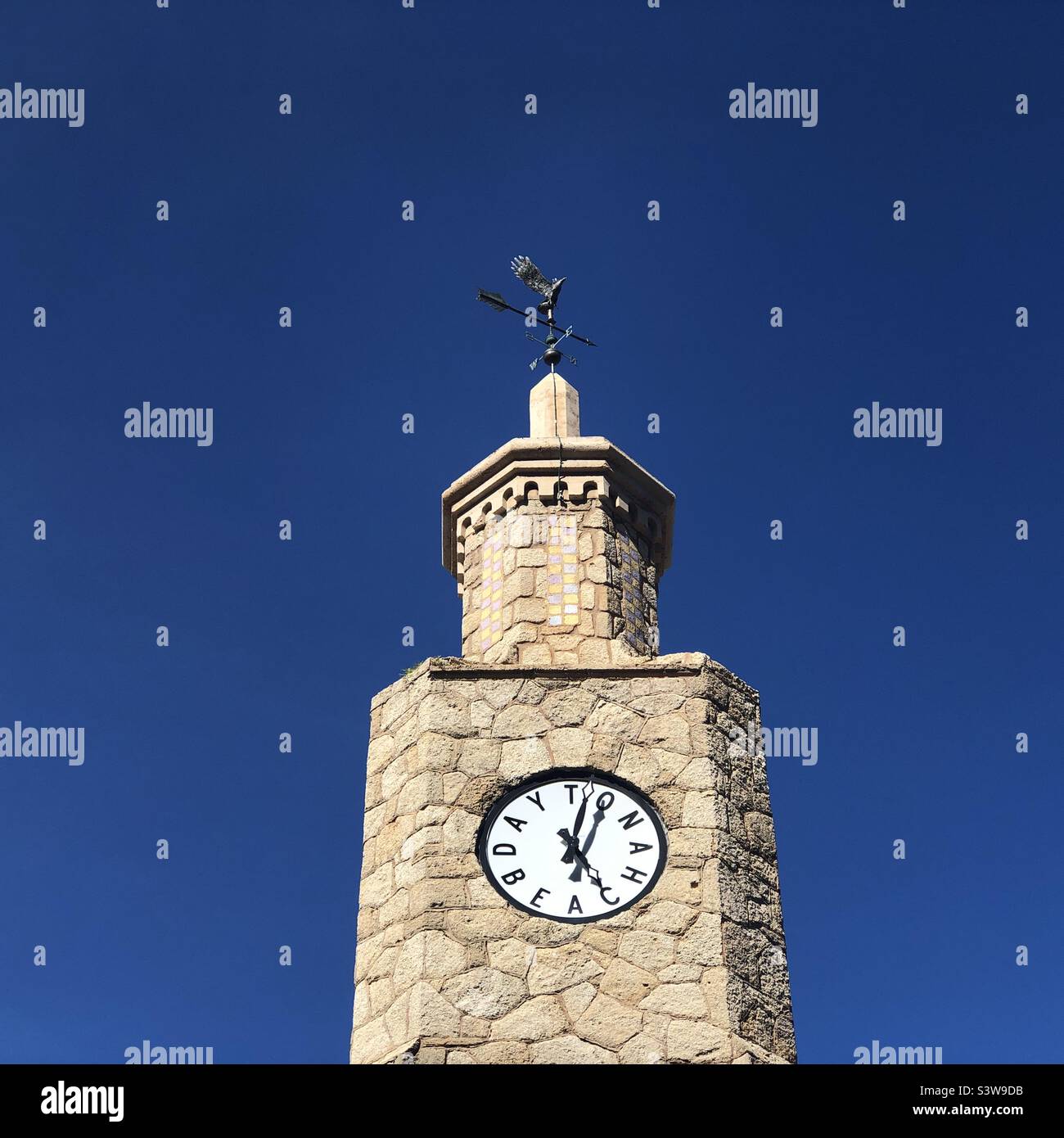 A clock tower at Daytona Beach, Florida Stock Photo