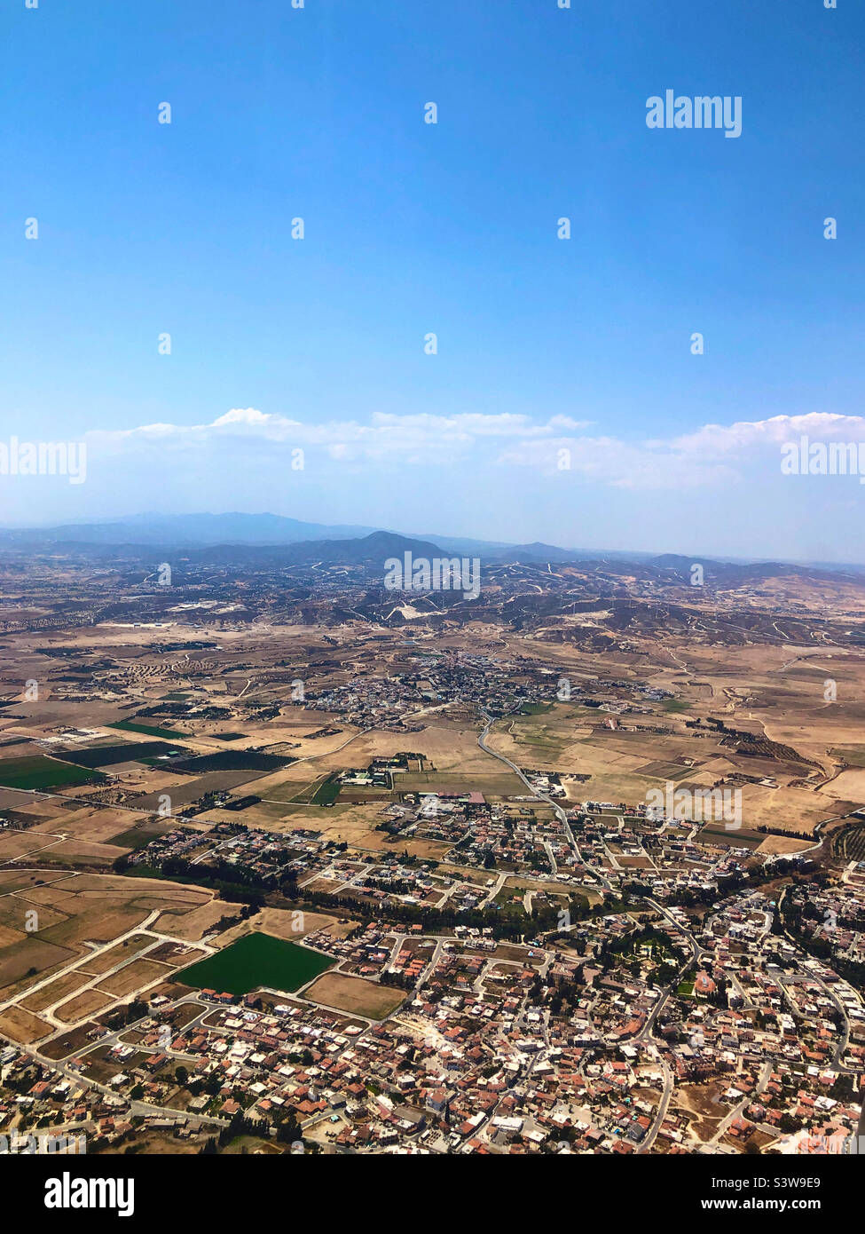 Larnaca, Cyprus from the air - Smartphone Captured Stock Image