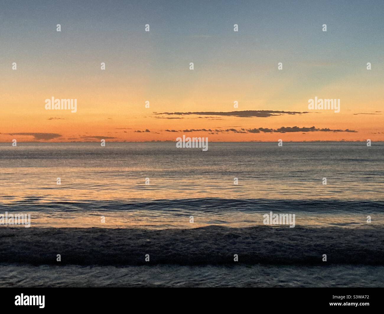 Picture of the sunrise over Atlantic Ocean - Smartphone Captured Stock Image