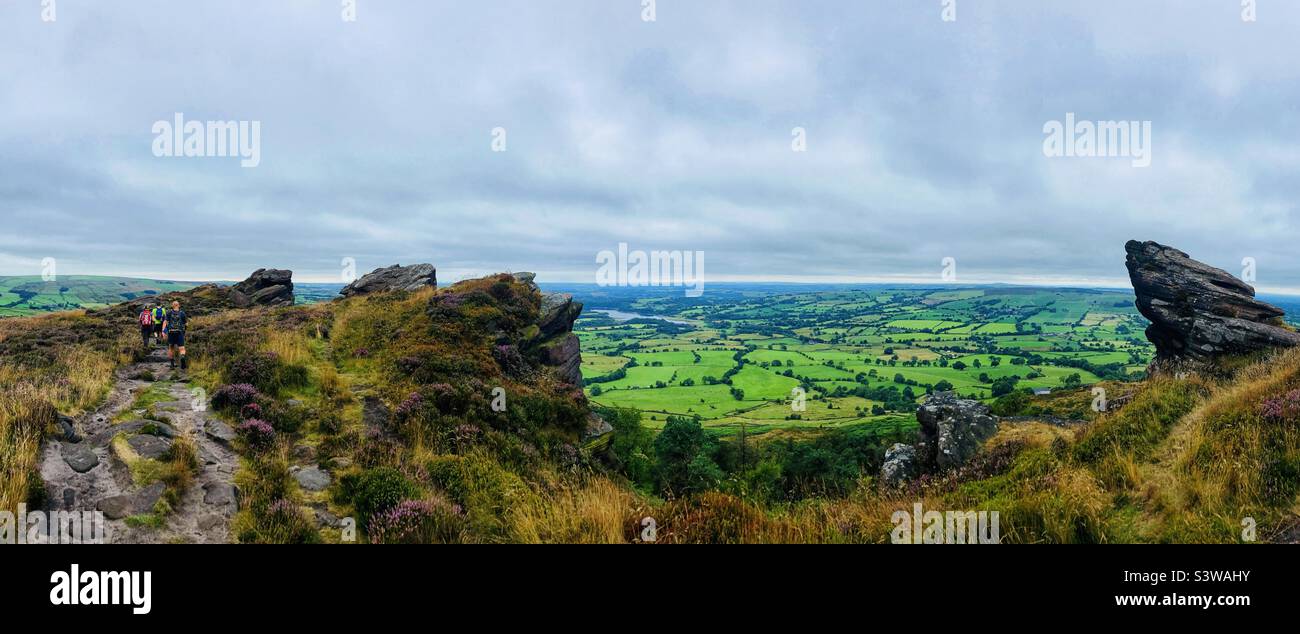 View from the Roaches in Staffordshire Stock Photo