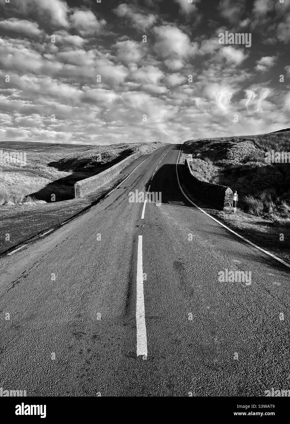 Road above Waddington, Lancashire Stock Photo Alamy