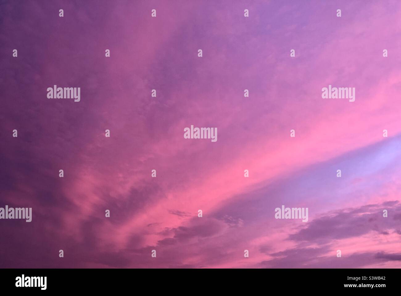 Purple and pink sky. Stock Photo