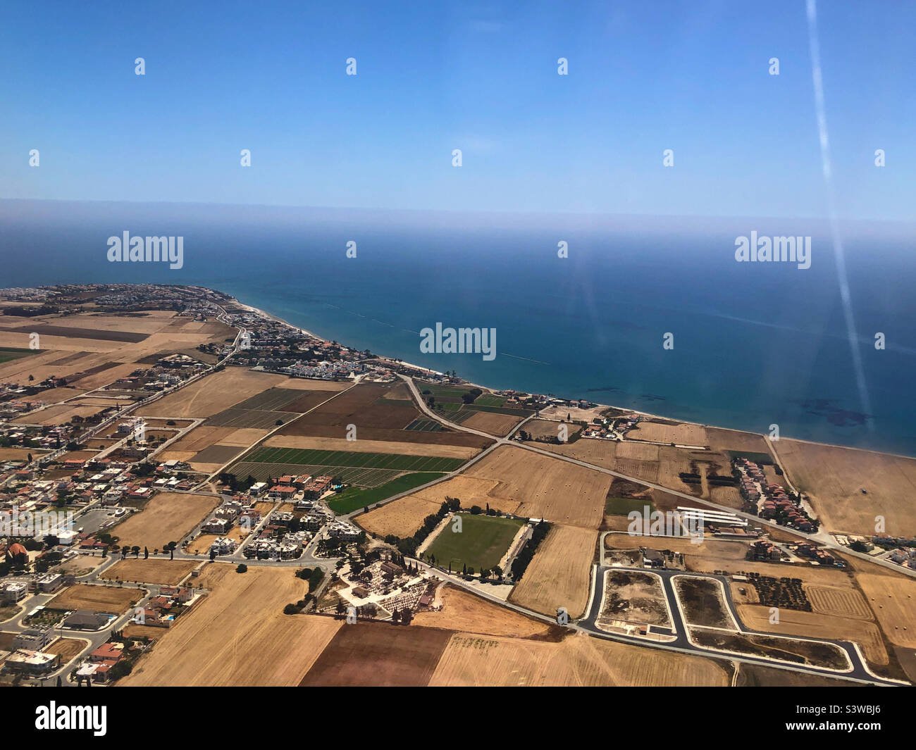 Larnaca, Cyprus from the air Stock Photo