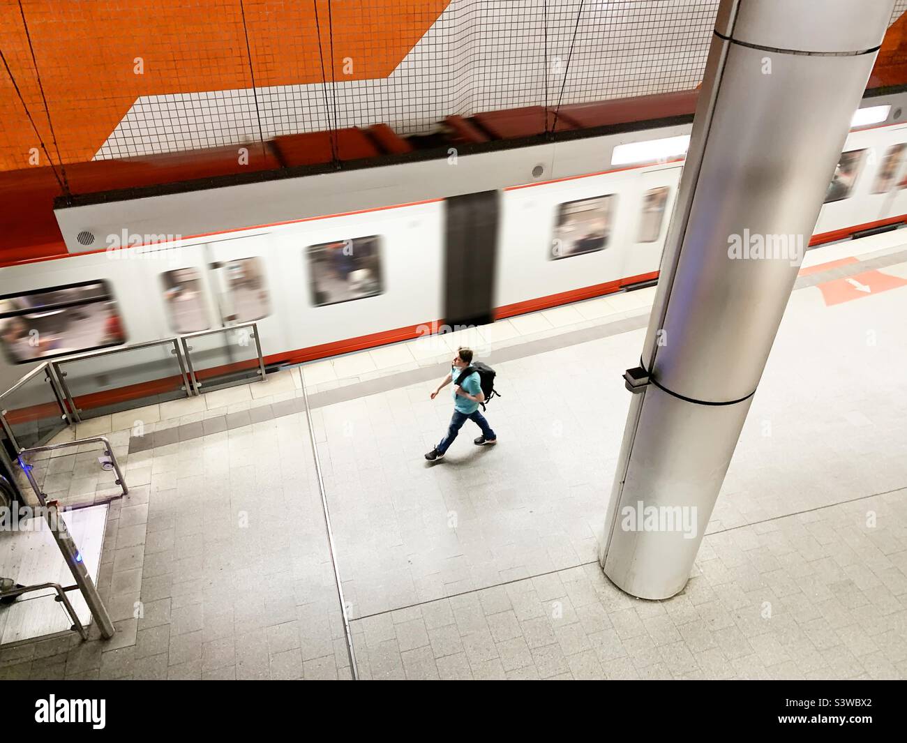 Walking by the subway station - Smartphone Captured Stock Image
