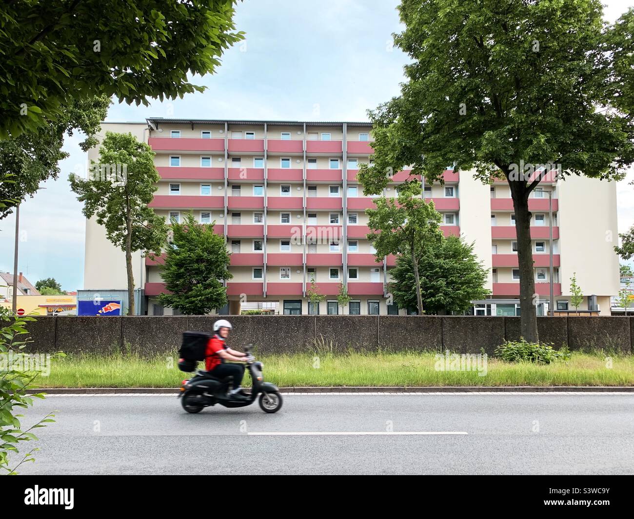 Riding a motorcycle in the city - Smartphone Captured Stock Image