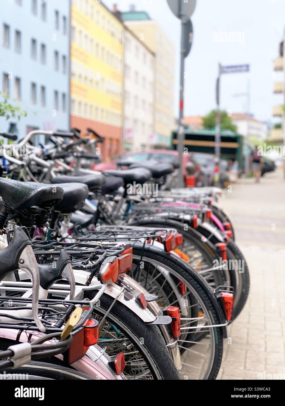 Bicycles in the city - Smartphone Captured Stock Image
