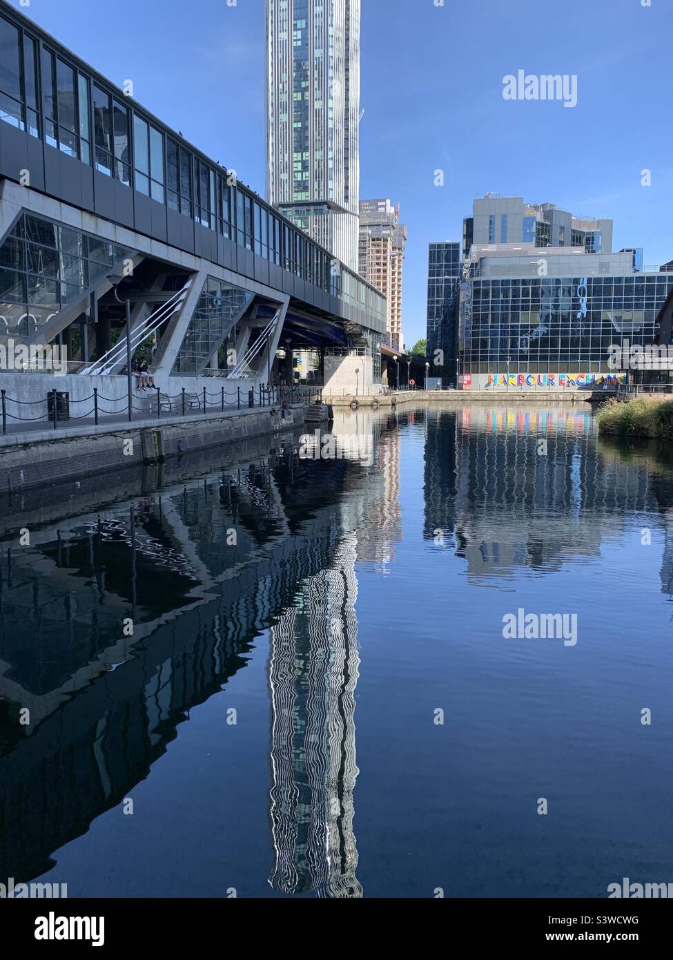 Harbour exchange London docklands - Smartphone Captured Stock Image