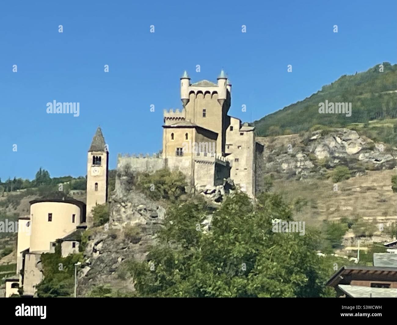 Castle of Saint Pierre, Aosta Valley, Italy Stock Photo