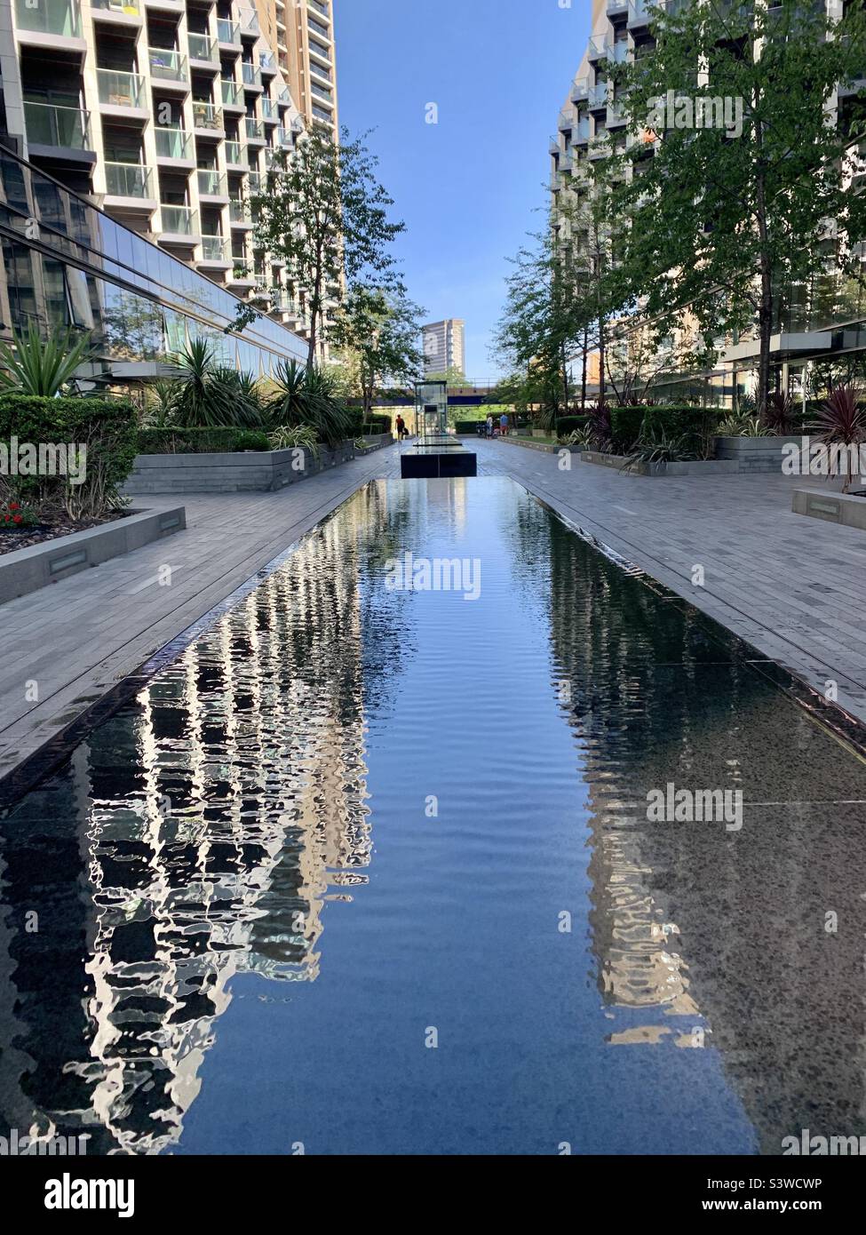 Homes around Canary Wharf London docklands - Smartphone Captured Stock Image