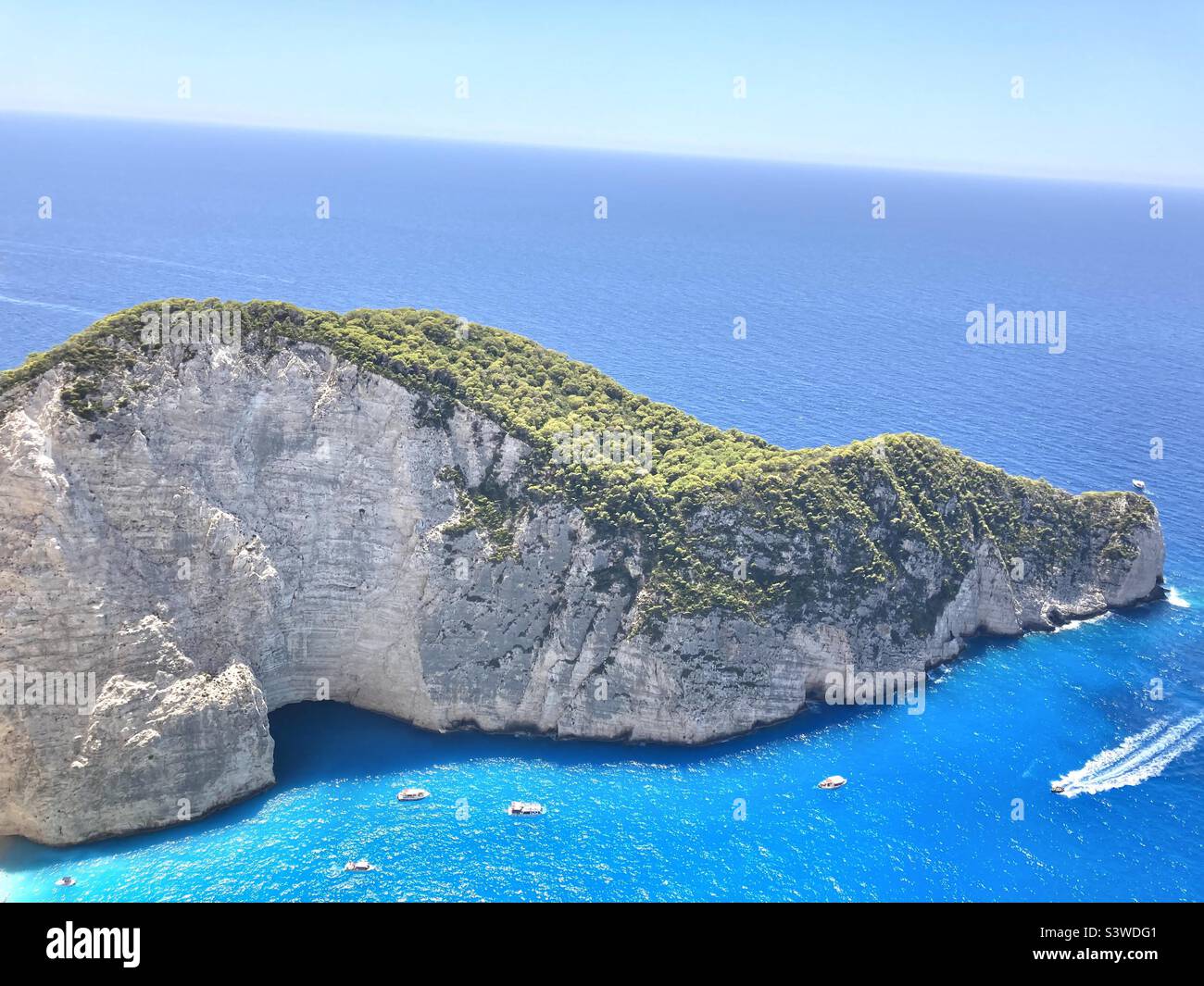Shipwreck beach Zakynthos Greece Stock Photo