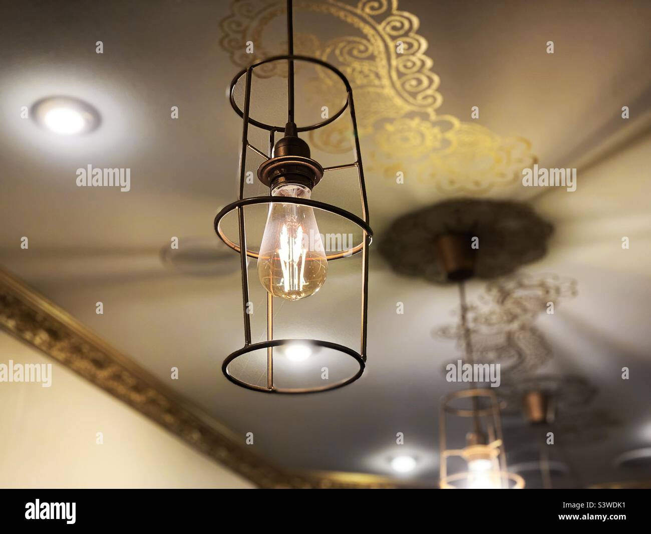 Retro style lamp design - Smartphone Captured Stock Image