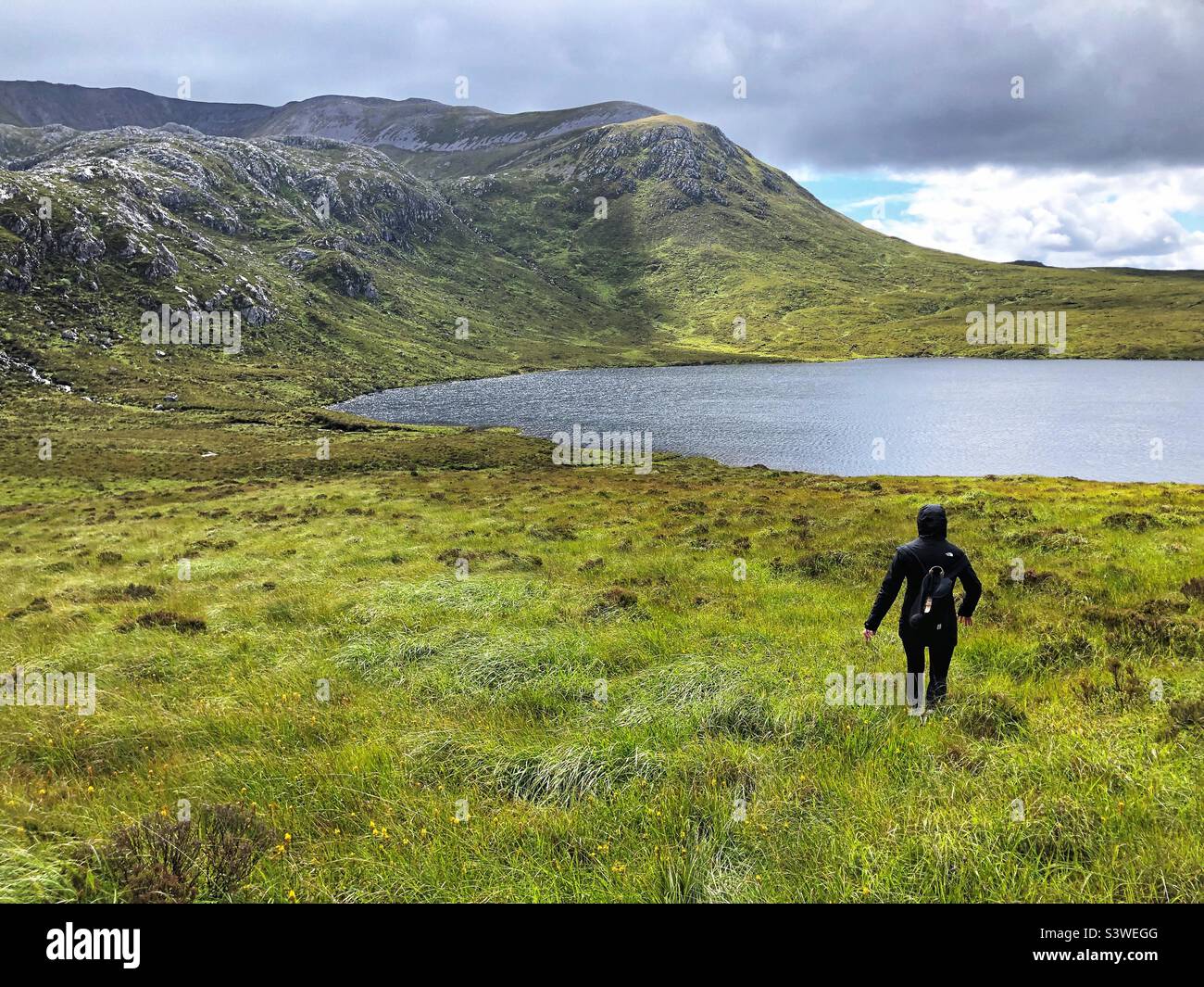 Walking in the Scottish Highlands, Scotland - Smartphone Captured Stock Image