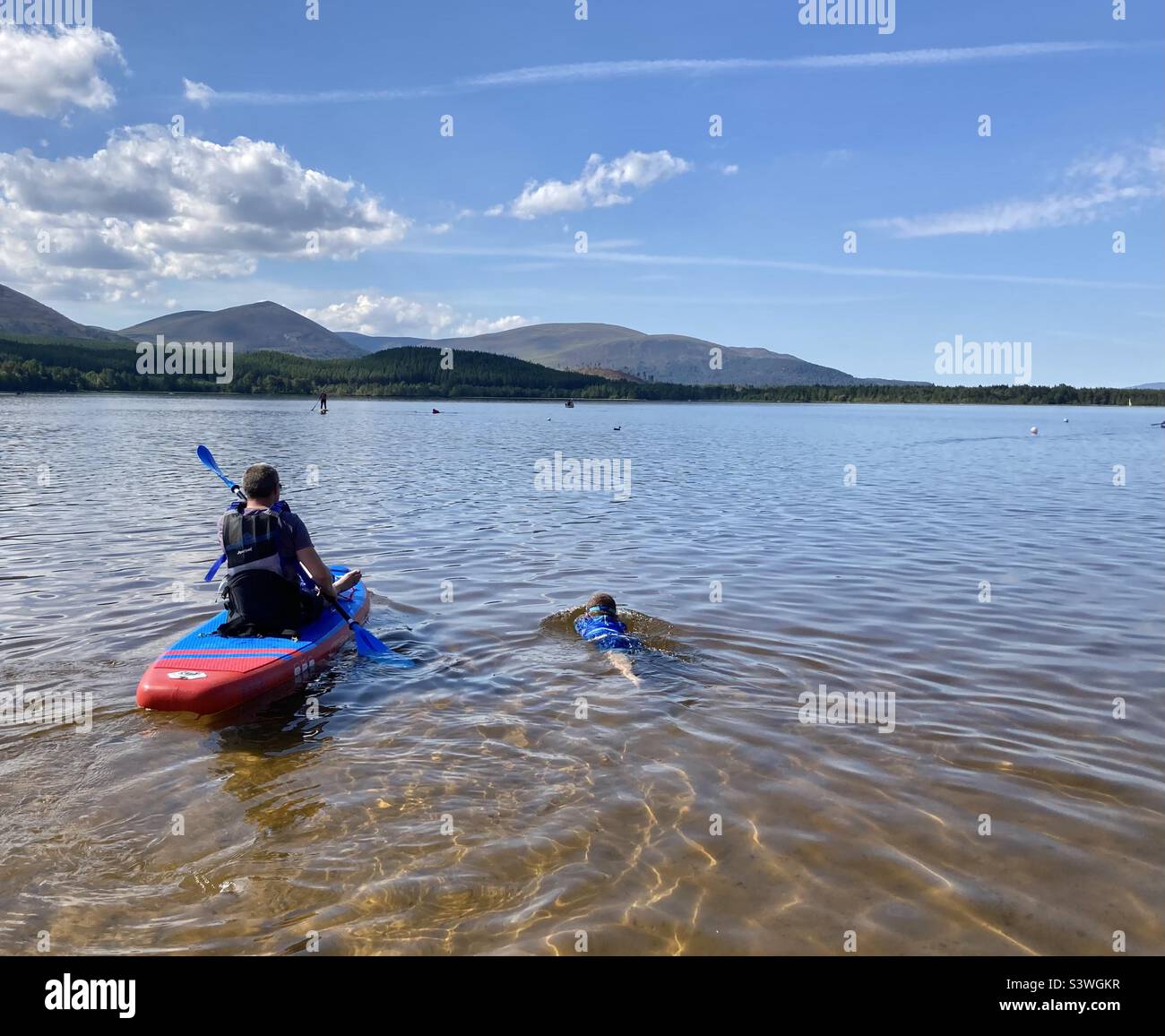 Loch Morlich, Glenmore, Scotland Stock Photo