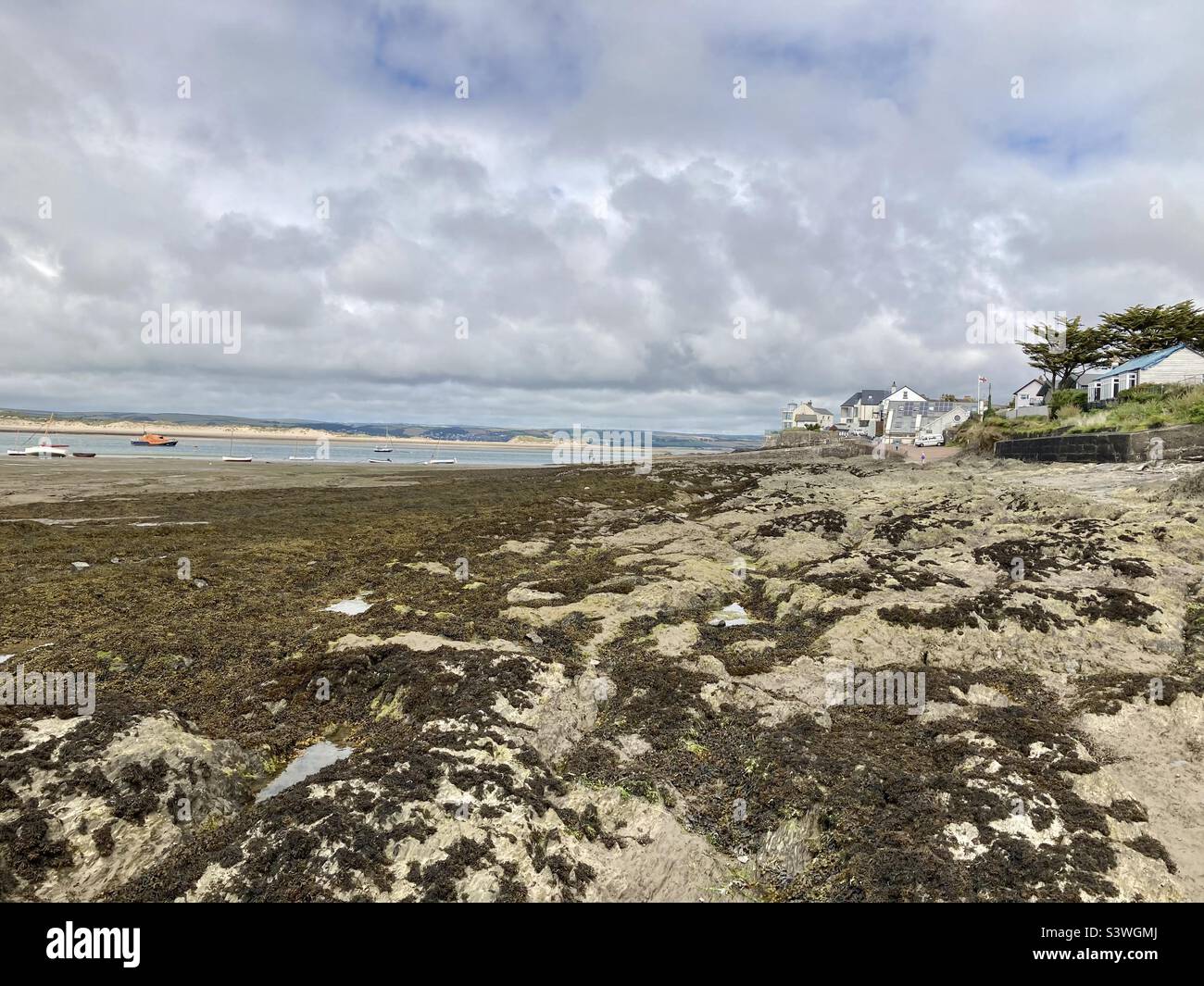 Appledore beach, Bideford in North Devon in the summer - Smartphone Captured Stock Image
