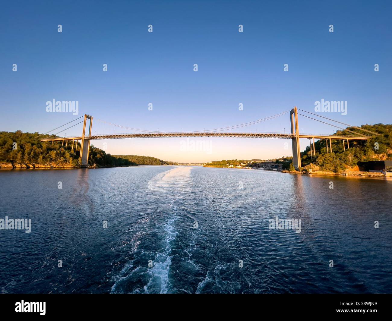 Bridge in Arendal Norway - Smartphone Captured Stock Image