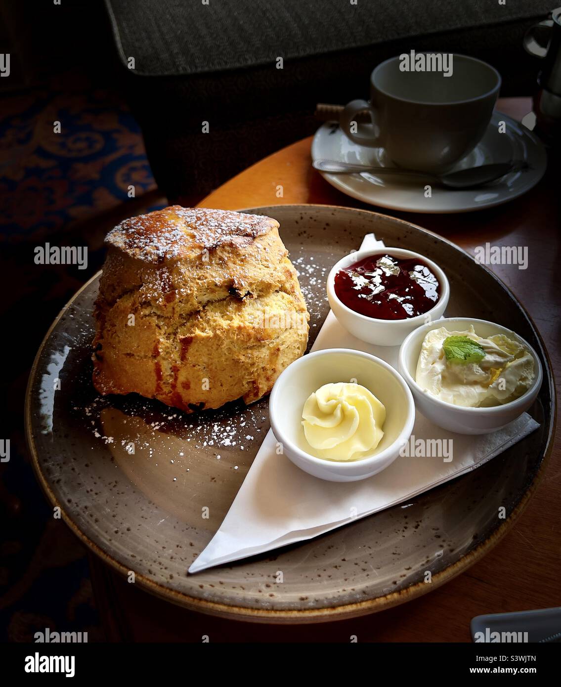 Cream Tea - Smartphone Captured Stock Image