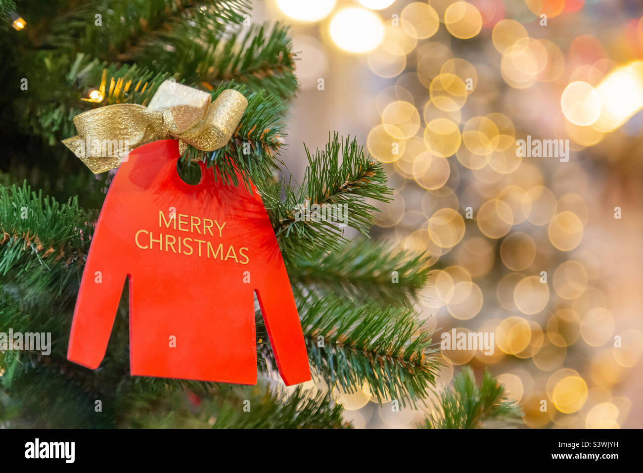 Christmas tree decoration, Merry Christmas! - Smartphone Captured Stock Image