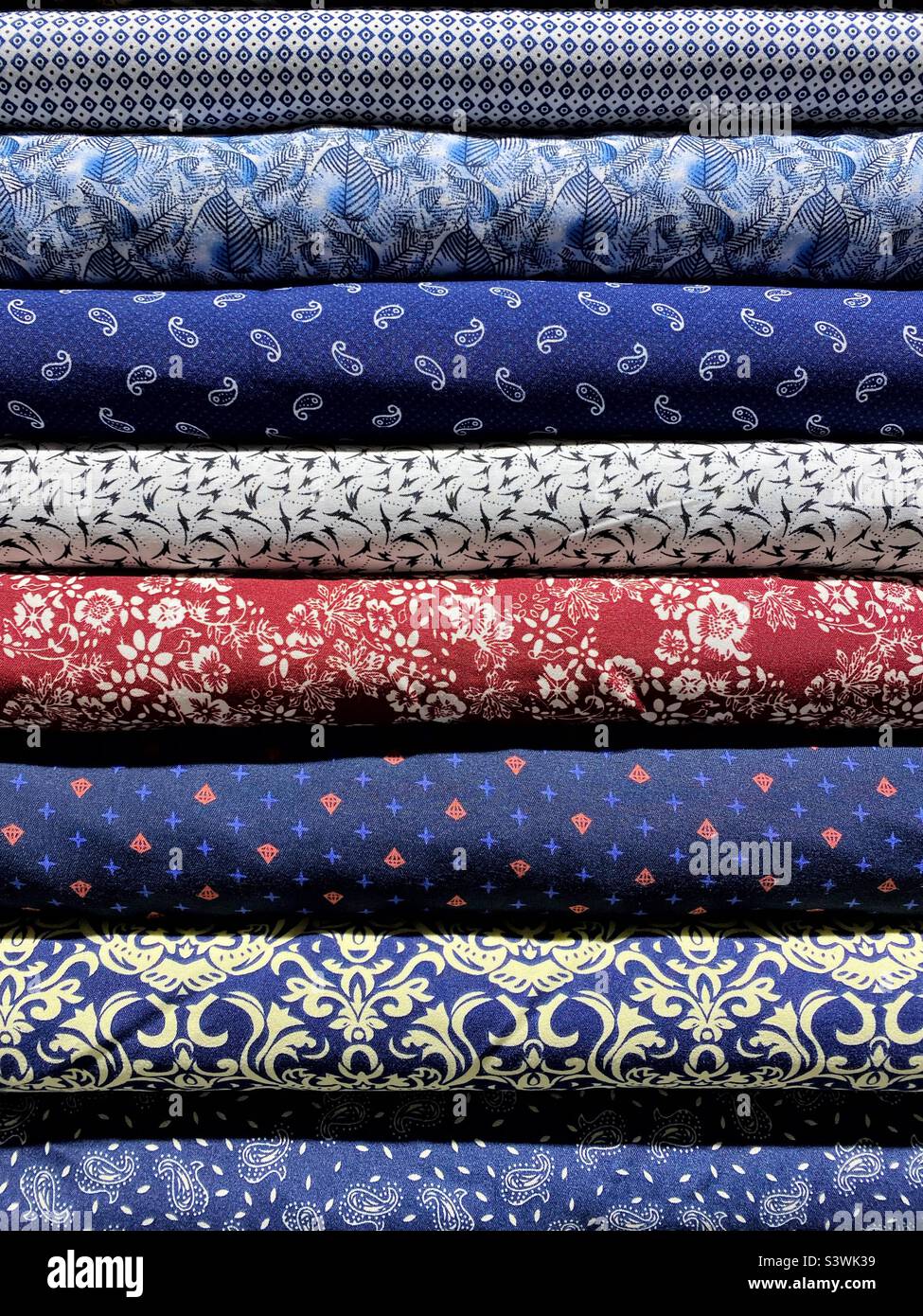 Fabric selection Stock Photo