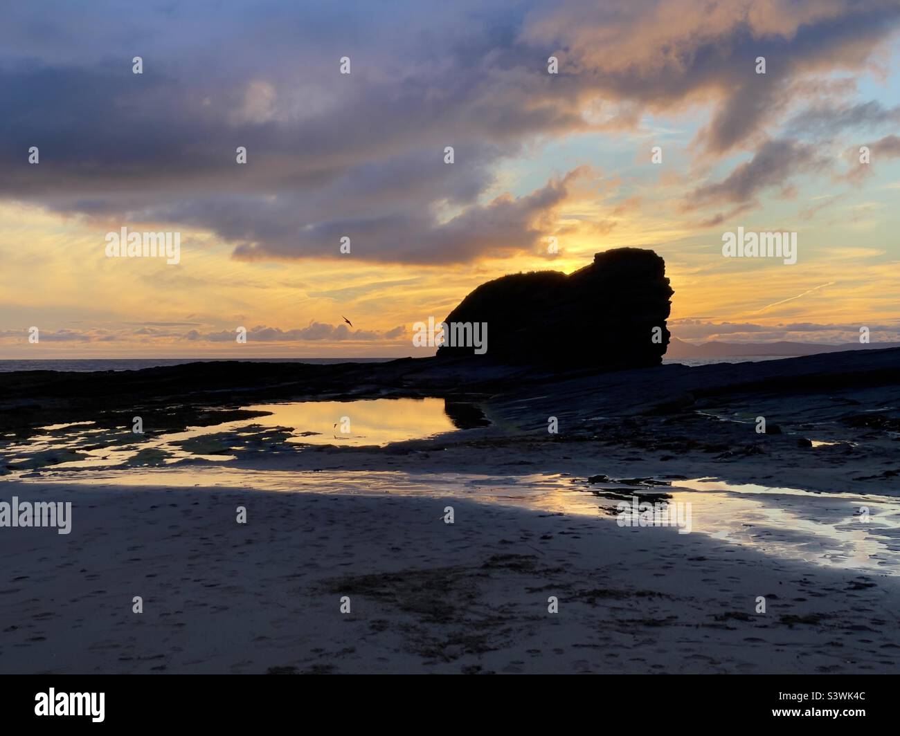 Bundoran beach on sunset, Co Donegal, Ireland Stock Photo