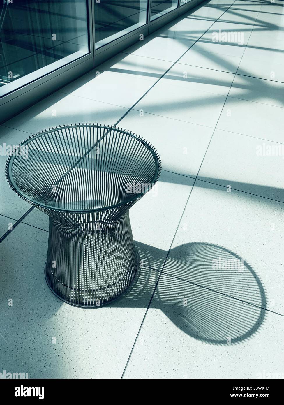 Round Table and shadow in the sunshine - Smartphone Captured Stock Image