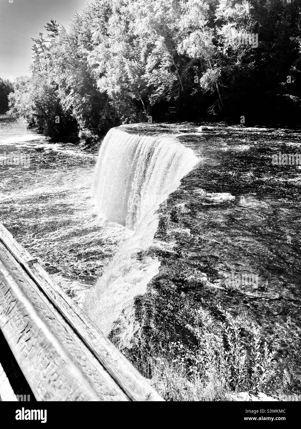 Black and white Falls - Smartphone Captured Stock Image