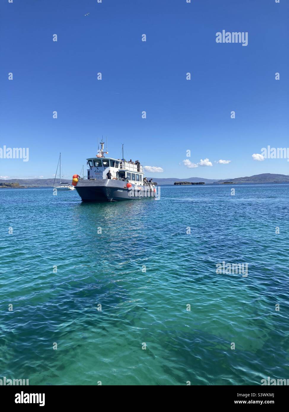 Tourist boat, Iona, Scotland - Smartphone Captured Stock Image