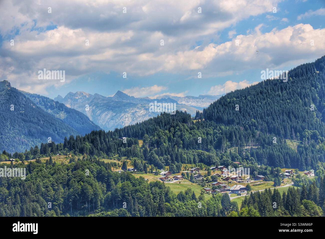 View from the chalet Stock Photo - Alamy